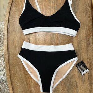 NWT Onzie Black and White Bikini Set